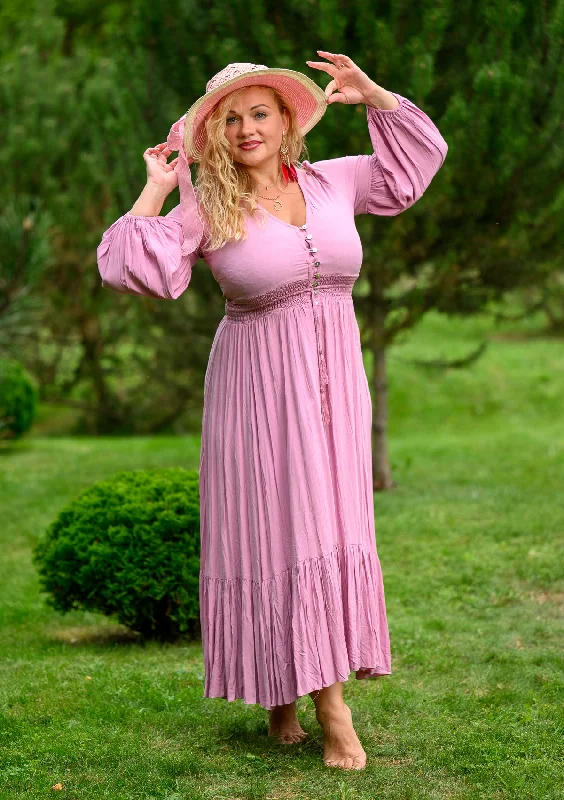 Midi dresses with polka dot prints for a playful summer outfit Simona Pink Plus Dress