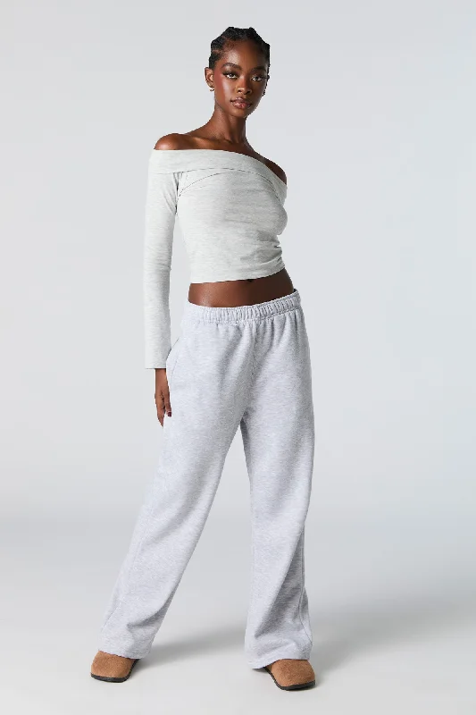 Fleece Wide Leg Sweatpant