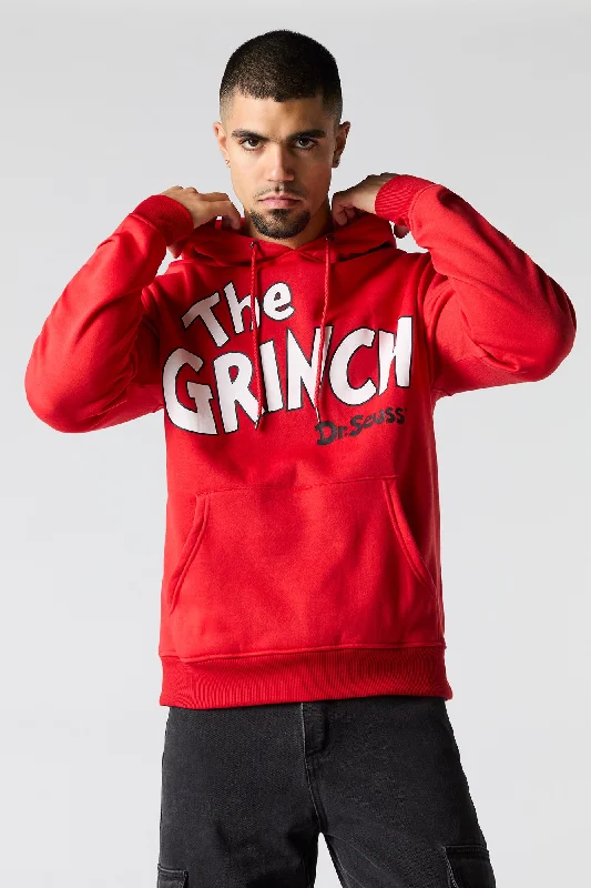 The Grinch Graphic Red Fleece Hoodie