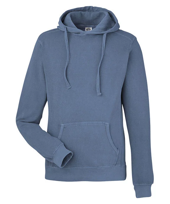 8730JA - J America Unisex Pigment Dyed Fleece Hooded Sweatshirt | Denim