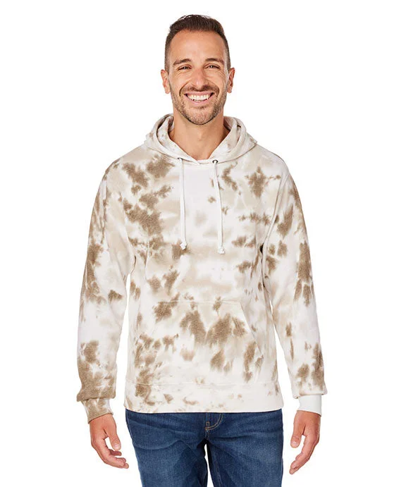 8861JA - J America Adult Tie-Dye Pullover Hooded Sweatshirt | Olive Tie Dye