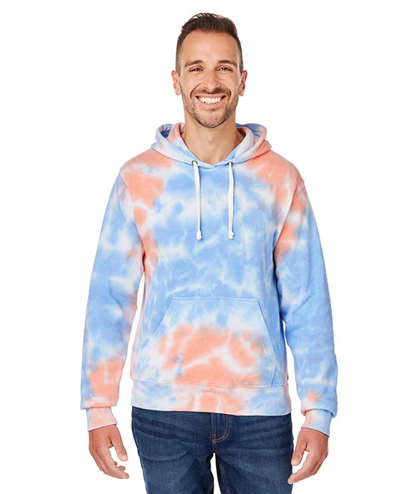 8861JA - J America Adult Tie-Dye Pullover Hooded Sweatshirt | Sunset Tie Dye