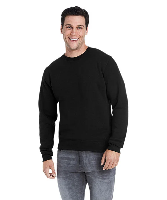 8870JA - J America Adult Triblend Crewneck Sweatshirt | Black Solid