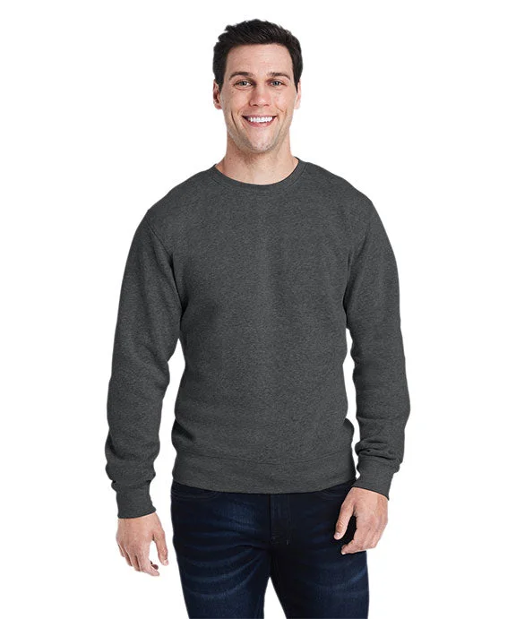 8870JA - J America Adult Triblend Crewneck Sweatshirt | Black Triblend