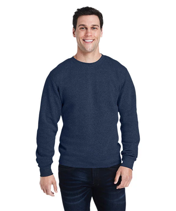 8870JA - J America Adult Triblend Crewneck Sweatshirt | True Navy Triblend