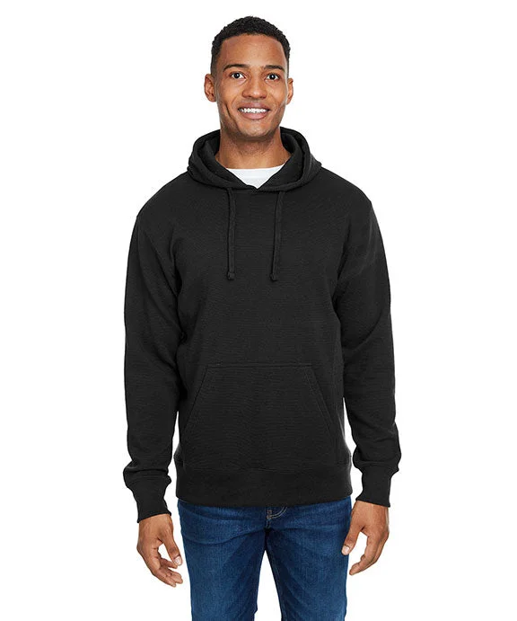 JA8706 - J America Ripple Fleece Pulllover Hooded Sweatshirt | Black