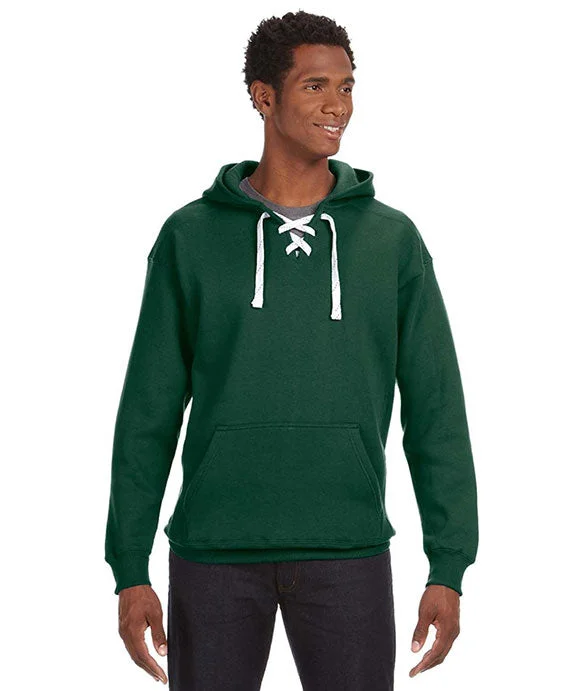 JA8830 - J America Adult Sport Lace Hooded Sweatshirt | Forest Green