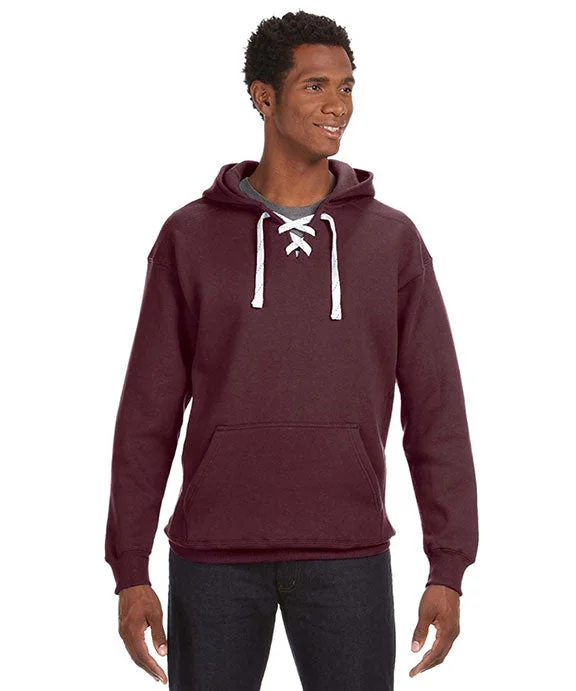 JA8830 - J America Adult Sport Lace Hooded Sweatshirt | Maroon