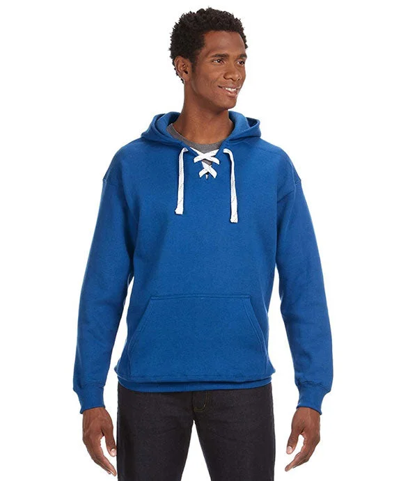 JA8830 - J America Adult Sport Lace Hooded Sweatshirt | Royal