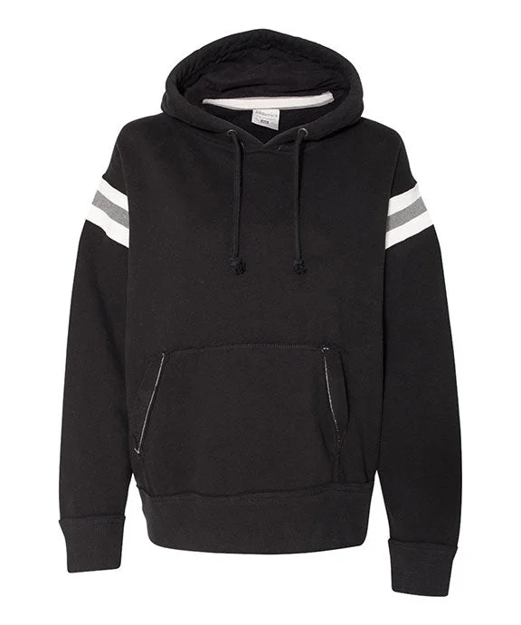 JA8847 - J America Adult Vintage Athletic Hooded Sweatshirt | Black