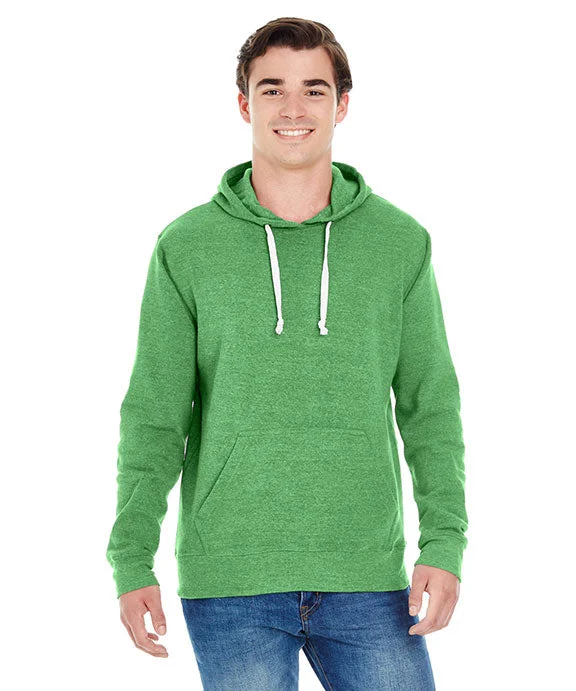 JA8871 - J America Adult Triblend Pullover Fleece Hooded Sweatshirt | Green Triblend