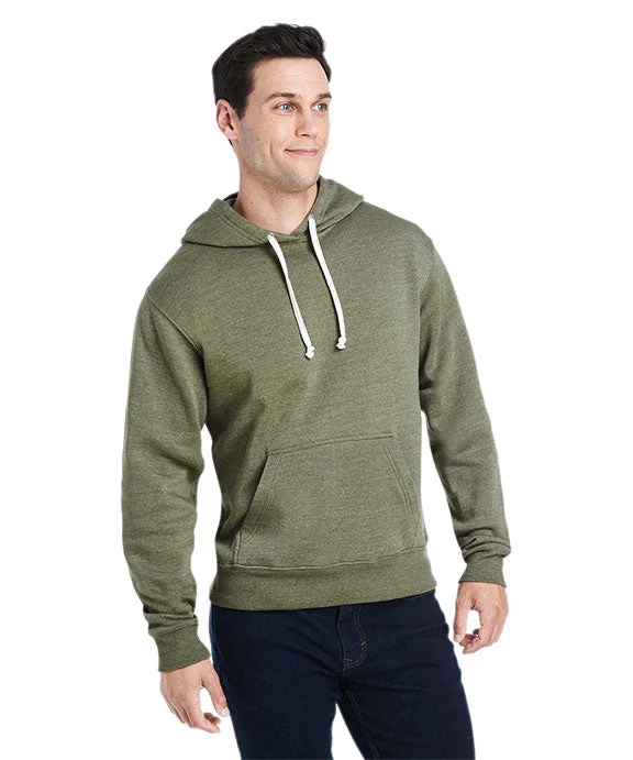 JA8871 - J America Adult Triblend Pullover Fleece Hooded Sweatshirt | Olive Triblend