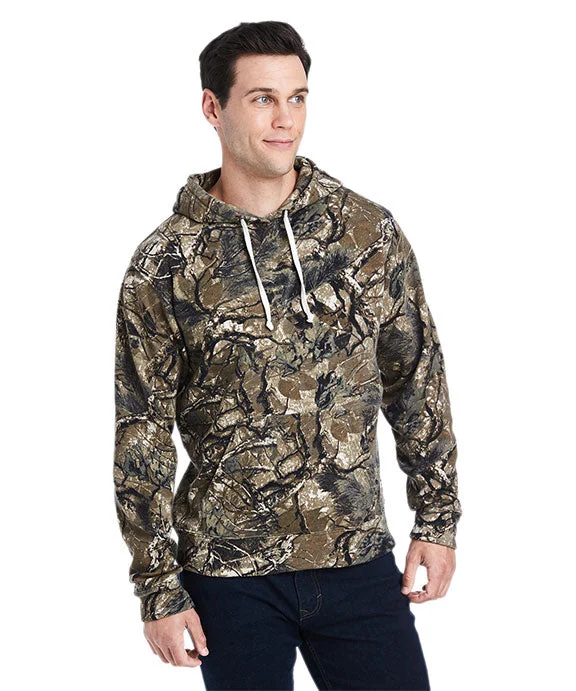 JA8871 - J America Adult Triblend Pullover Fleece Hooded Sweatshirt | Outdoor Camo Triblend