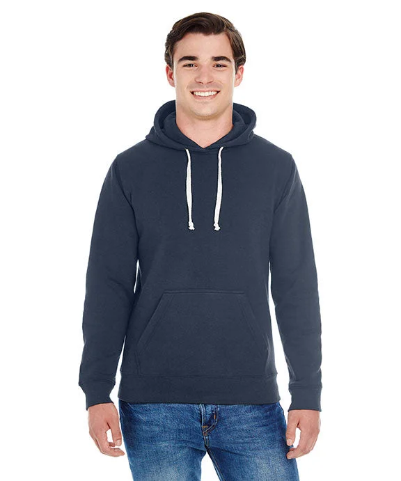 JA8871 - J America Adult Triblend Pullover Fleece Hooded Sweatshirt | True Navy Triblend