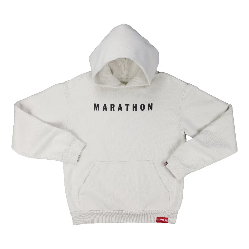 Marathon Hero Hoodie - Bone/Black