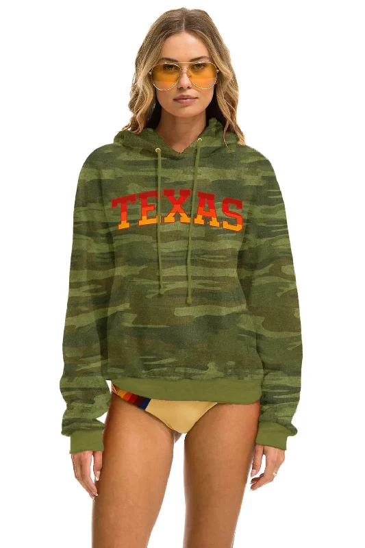 UNIVERSITY OF TEXAS PULLOVER HOODIE RELAXED - CAMO