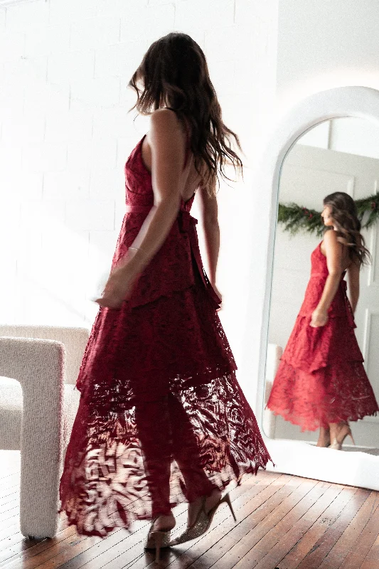 Elijah Maxi Dress - Red