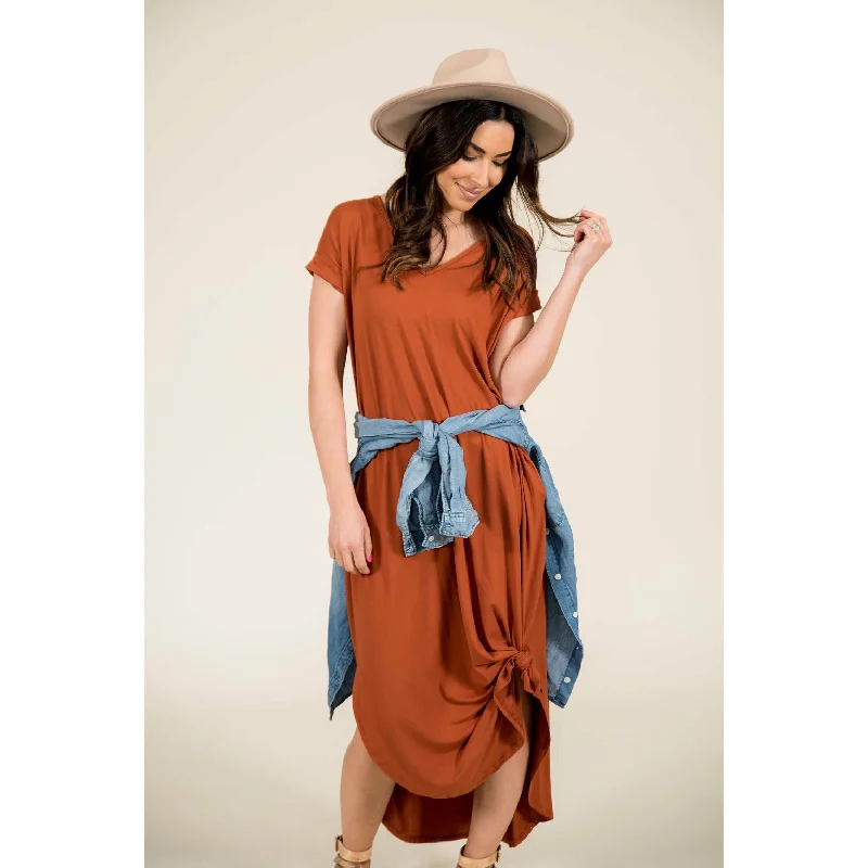 So Soft V-Neck Short Sleeve Maxi