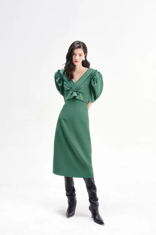 Grace Puffy Sleeves Dress