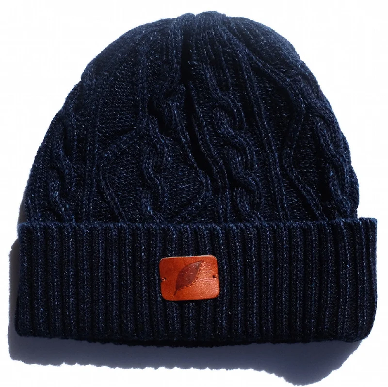 Pure Blue Japan Indigo Dyed Knit Beanie (5 Gauge Version)