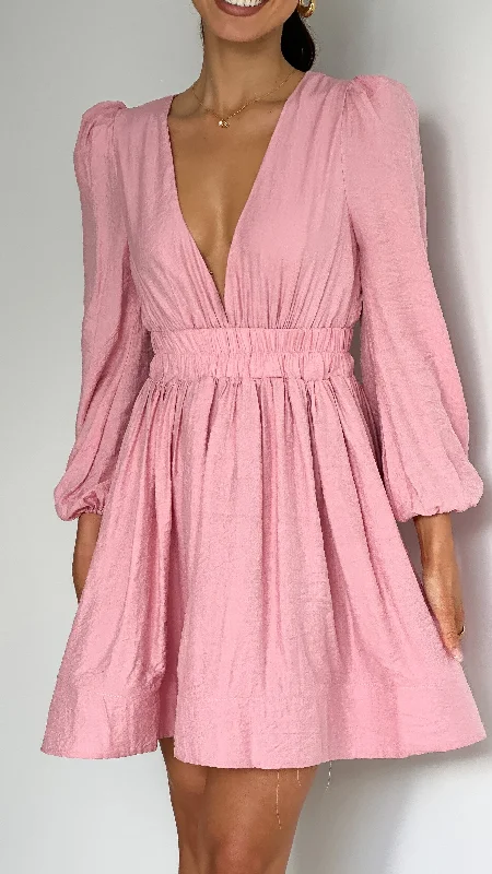 Charlotte Mini Dress - Soft Pink