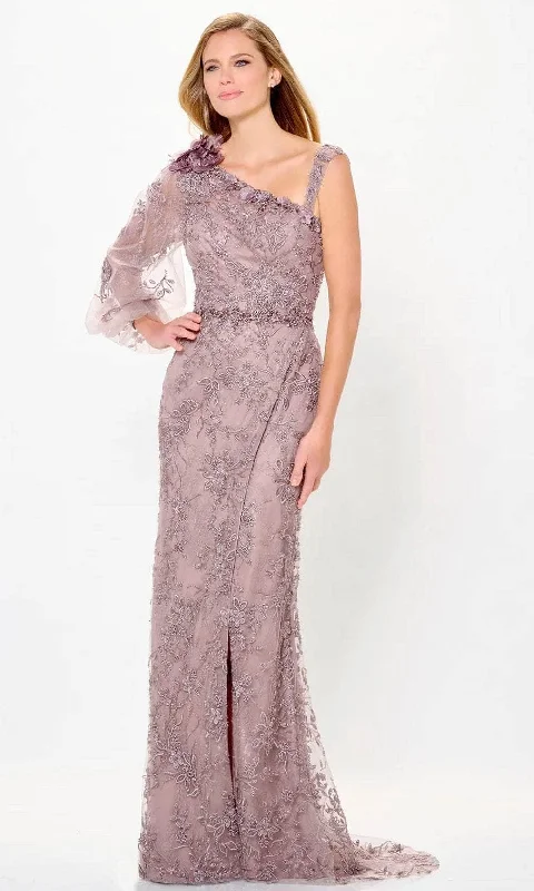 Montage by Mon Cheri M913 - Bishop Sleeve Applique Evening Dress