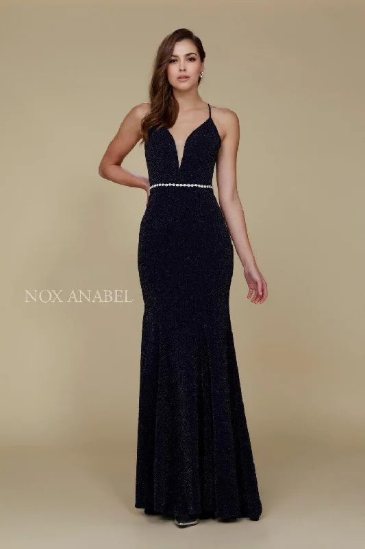 Long Open Back Prom Dress Formal Evening Gown