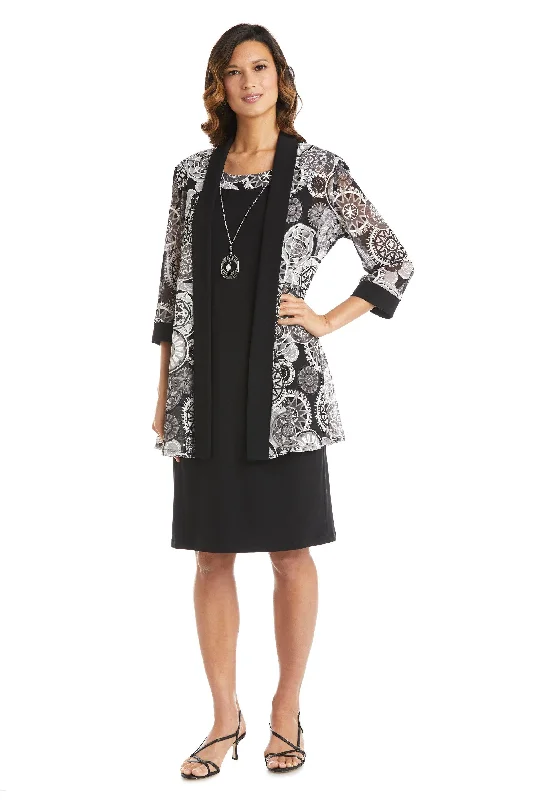 R&M Richards 7823P Short Print Jacket Petite