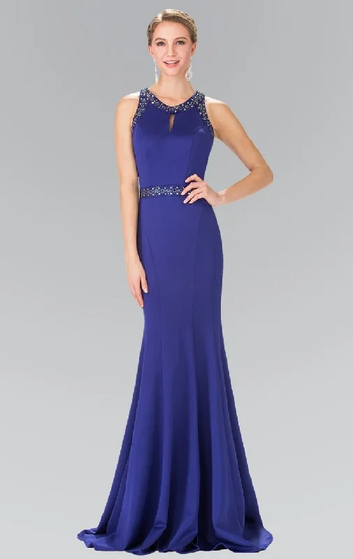 Elizabeth K - GL2303 Sleeveless Halter Long Dress