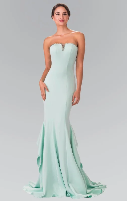 Elizabeth K - GL2305 Strapless Ruffled Long Dress