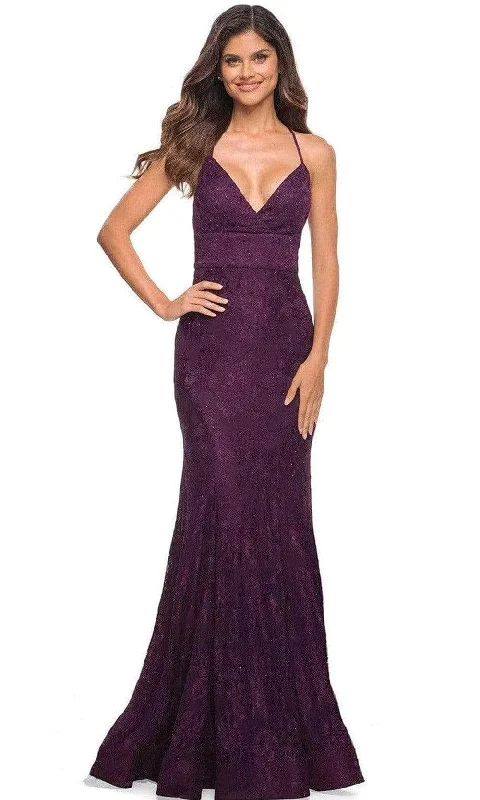 La Femme - Strappy Back Lace Prom Gown 30442SC