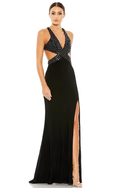 Mac Duggal 68166 - Sequined Plunging Neck Evening Dress