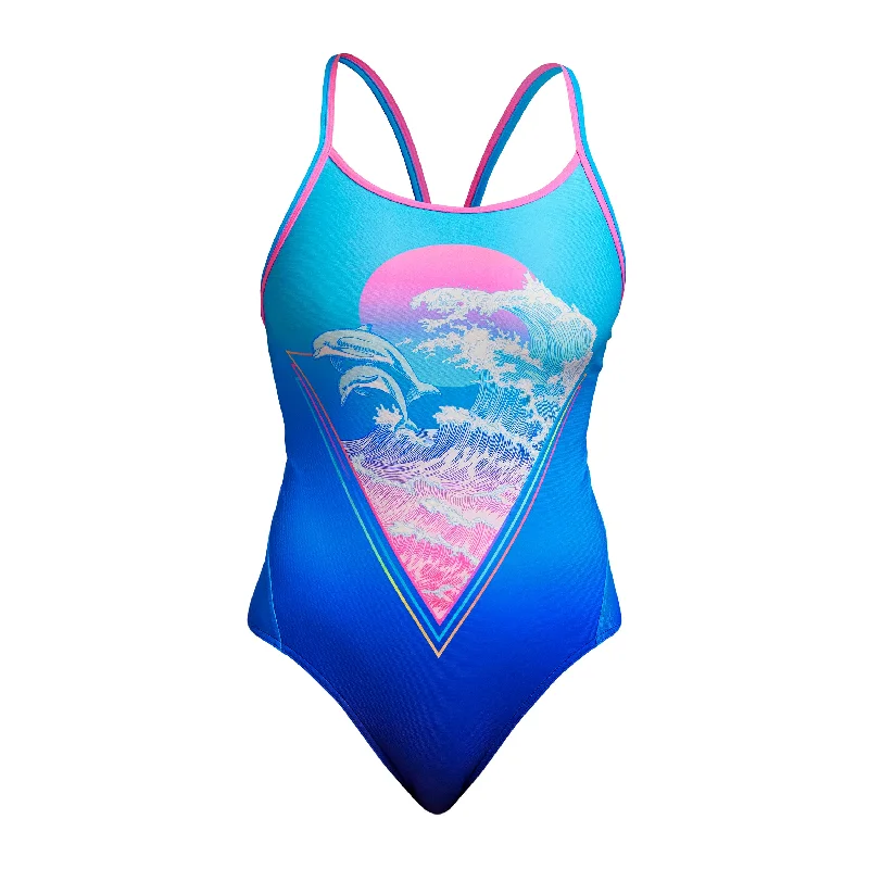 Flying Flipper | Ladies Diamond Back One Piece