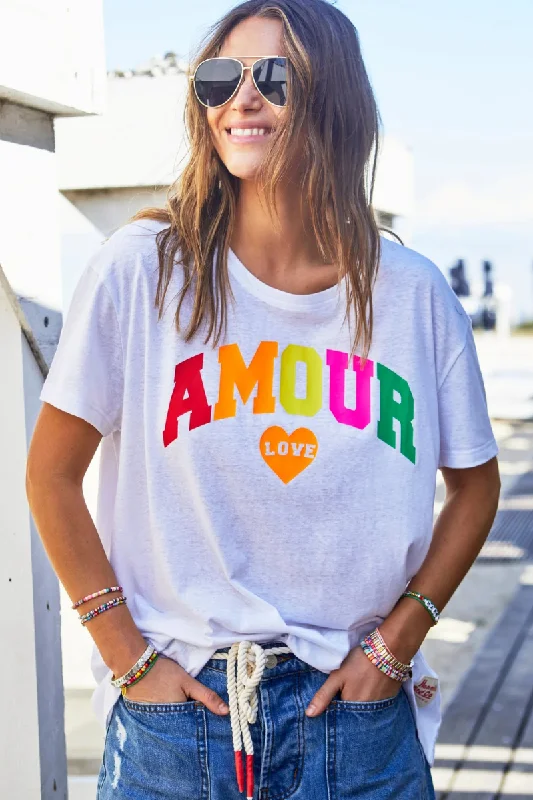 Hammill & Co Crew Neck Amour Tee - White