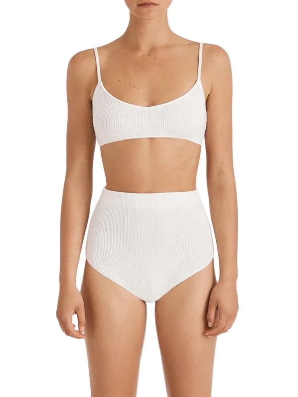 Knitted Waisted Brief White