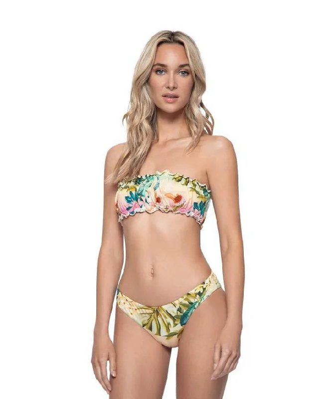 PQ Swim Oasis Remi Ruched Bandeau Bikini   (Top Only)