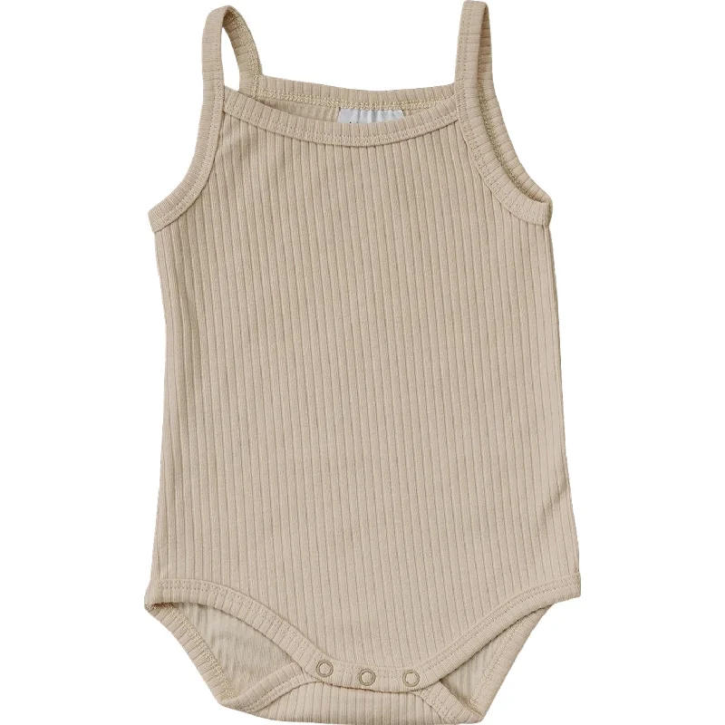 Vanilla Ribbed Tank Bodysuit